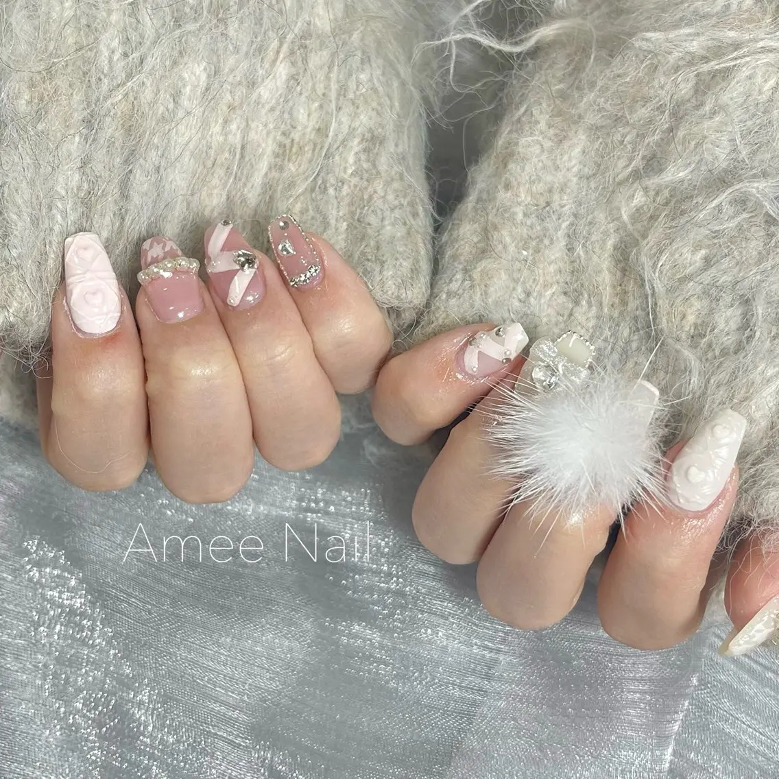 ネイル オーロラネイル クリアネイル フラッシュネイル ジェルネイル グラデーション Amee Nail Salonのネイルデザイン