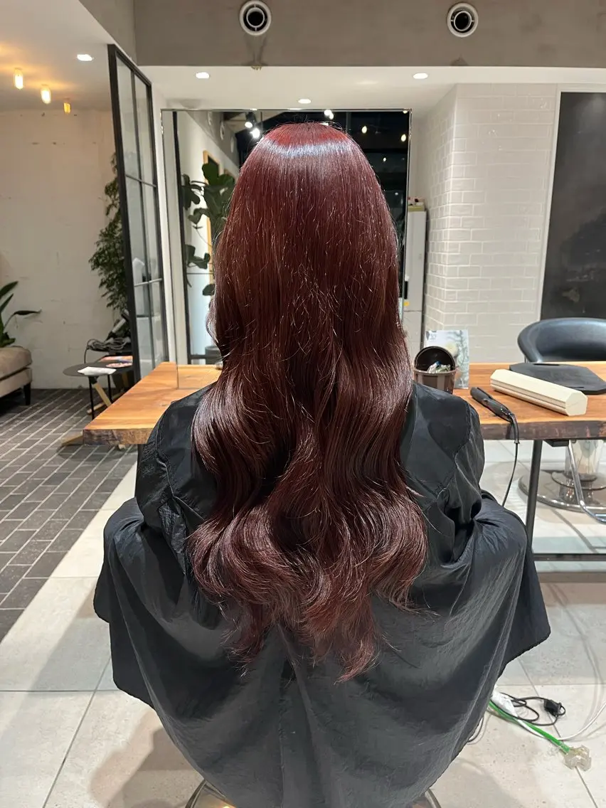 ロング ピンクブラウン 髪質改善✨透明感 カラー/大木南美のヘアスタイル