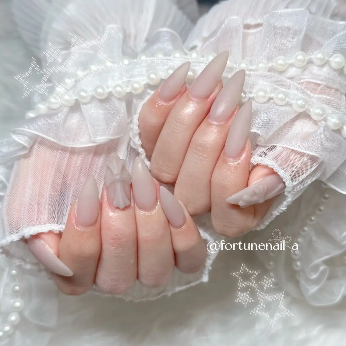 ネイル マットネイル ハンドネイル ✩.*🎀 aoi🎀のネイルデザイン
