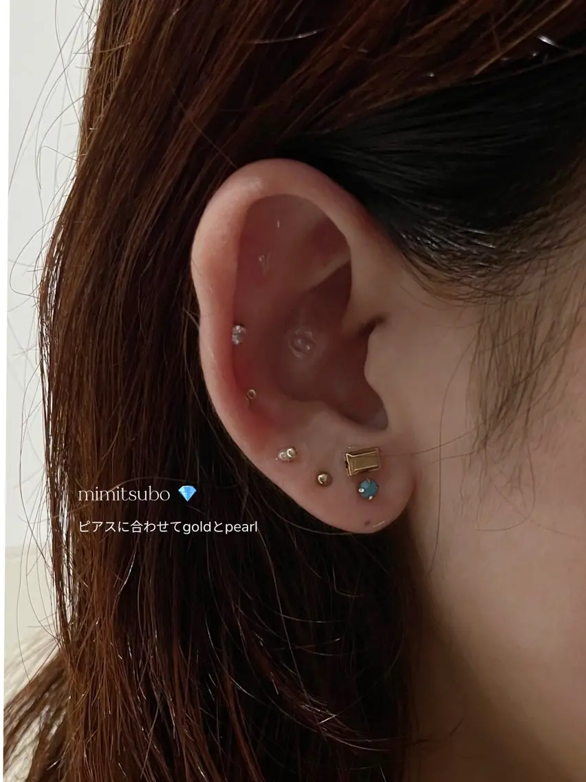 耳ツボジュエリー👂🏻💎 パーツ付け放題✨の写真
