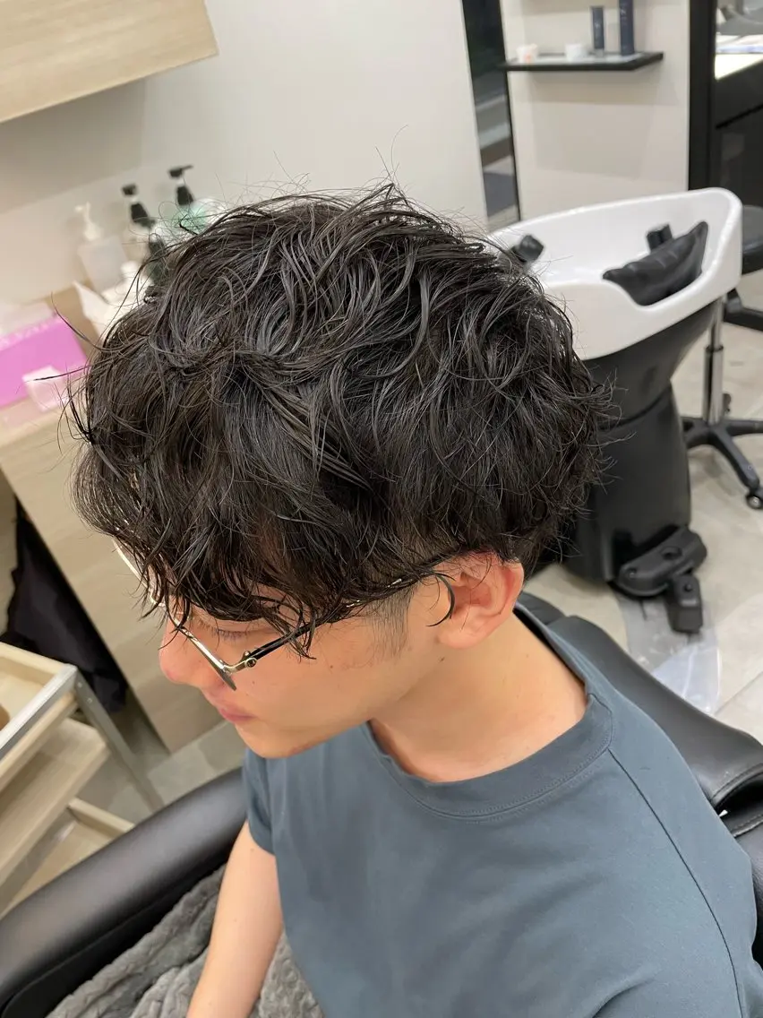 パーマ メンズ メンズパーマ ツイストスパイラルパーマ スパイラルパーマ 山本 美羽のヘアスタイル
