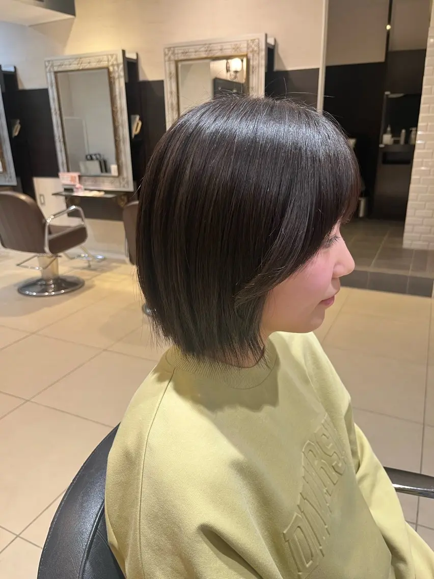 ショート 切りっぱなしボブ ボブ juri / 韓国ヘアのヘアスタイル