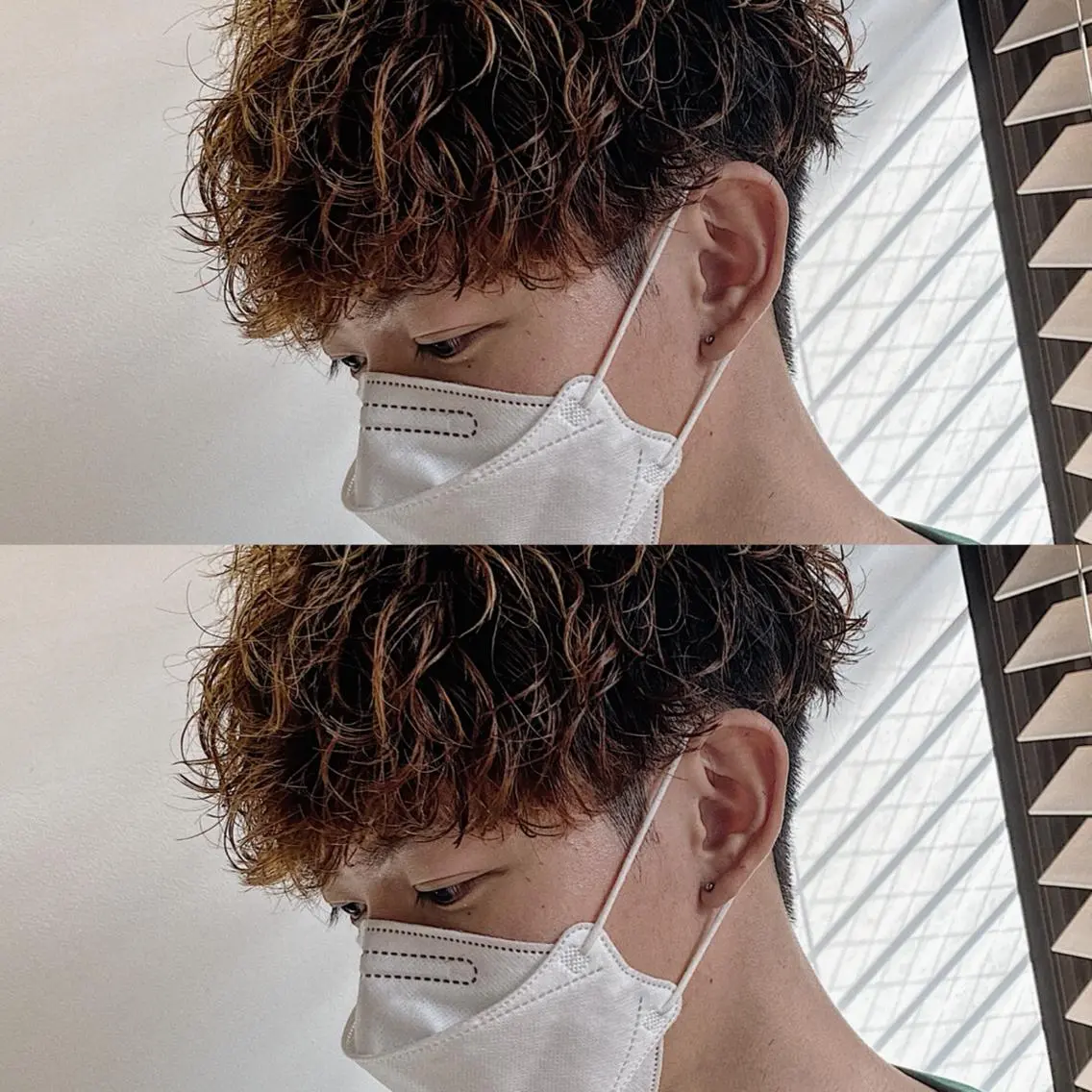 ショート パーマ メンズ 原田 涼矢のヘアスタイル
