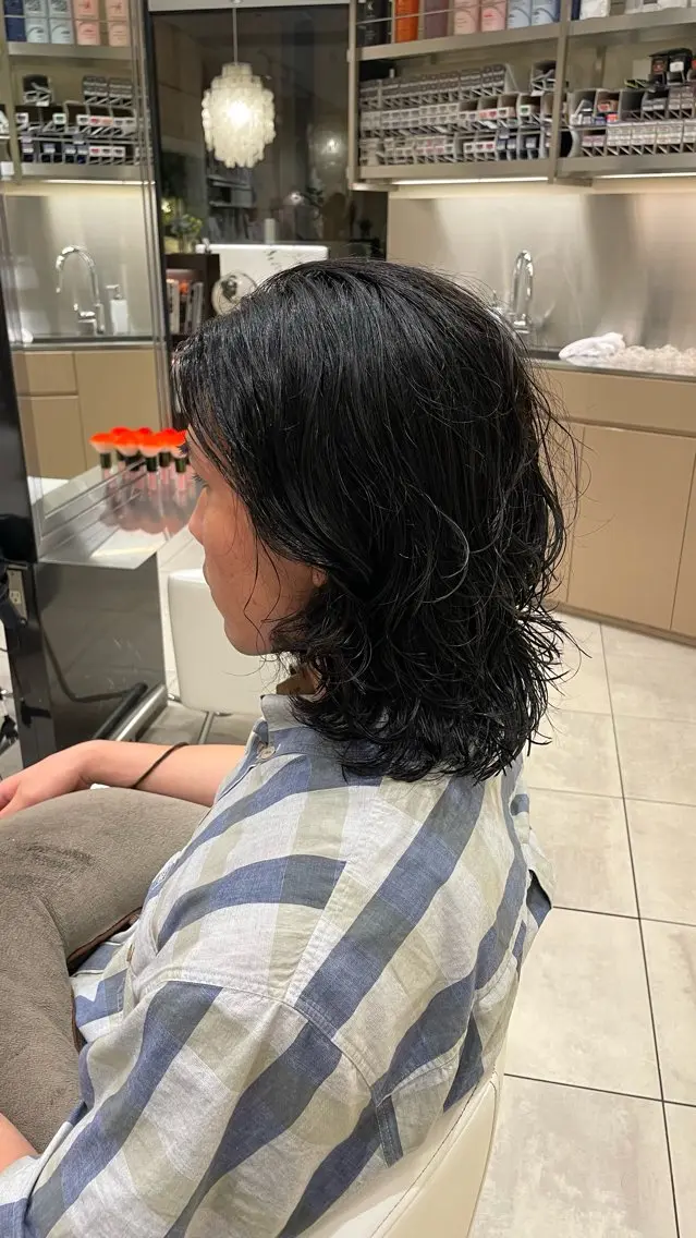 ミディアム ミディアムパーマ 黒川 七海のヘアスタイル