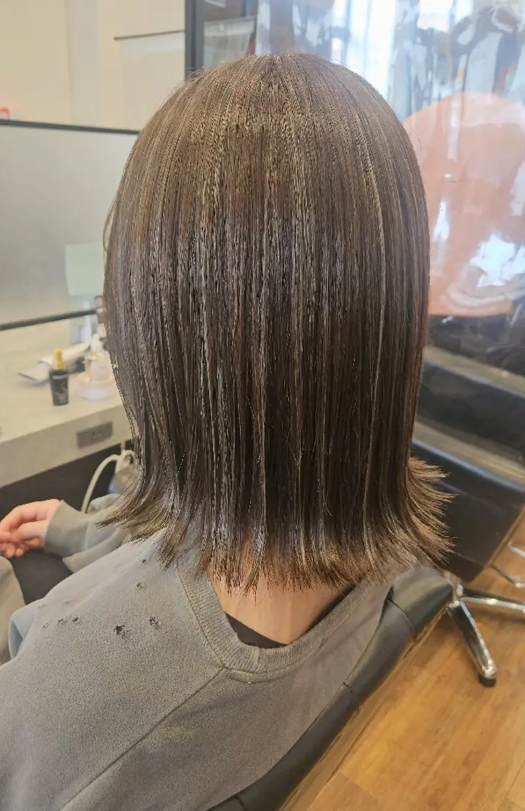 ミディアム カラー ヘアカラー 関口 友菜のヘアスタイル