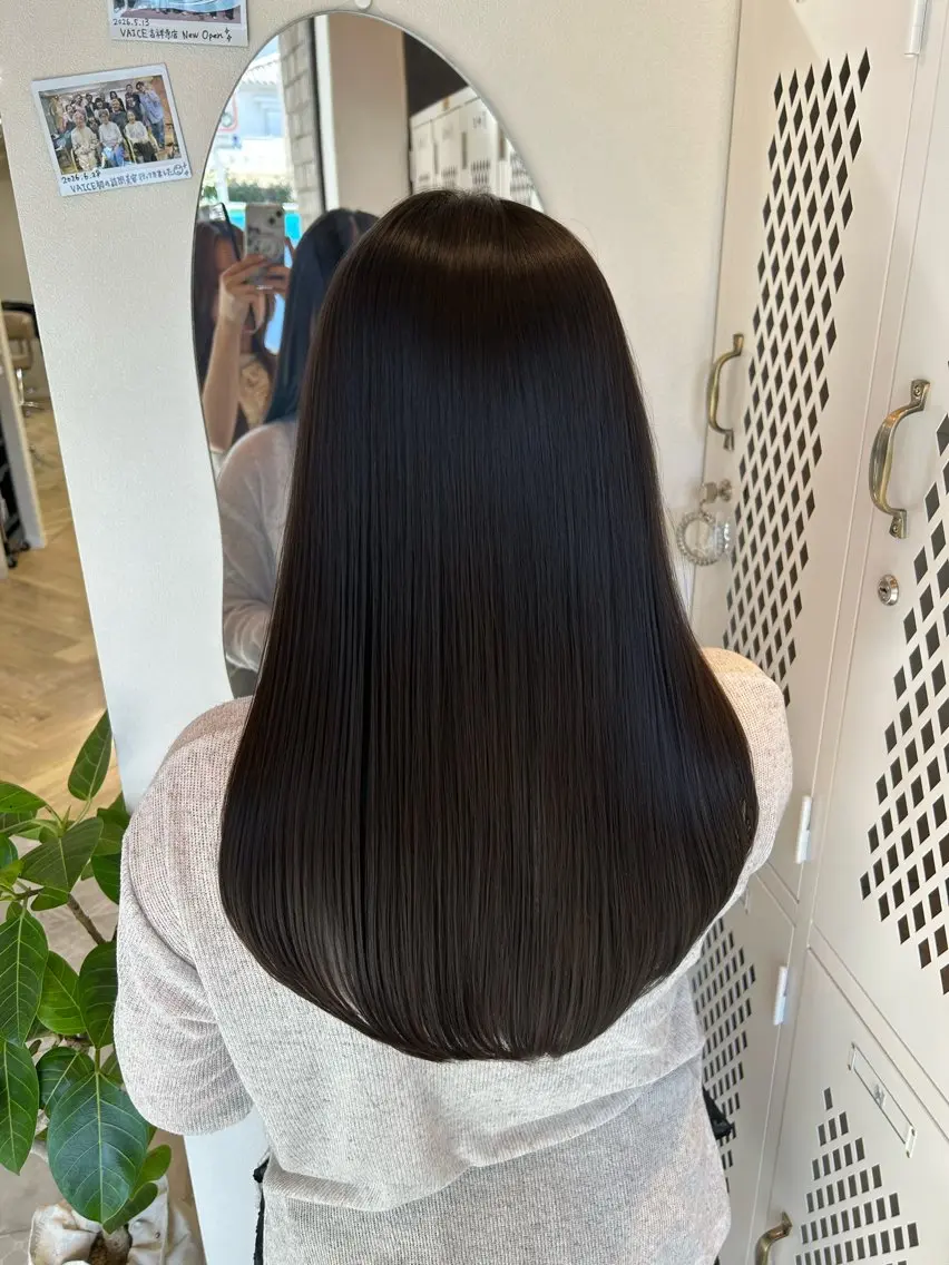 ロング 縮毛矯正 似合わせカット＆艶 カラー🤍ヒナタ🤍のヘアスタイル