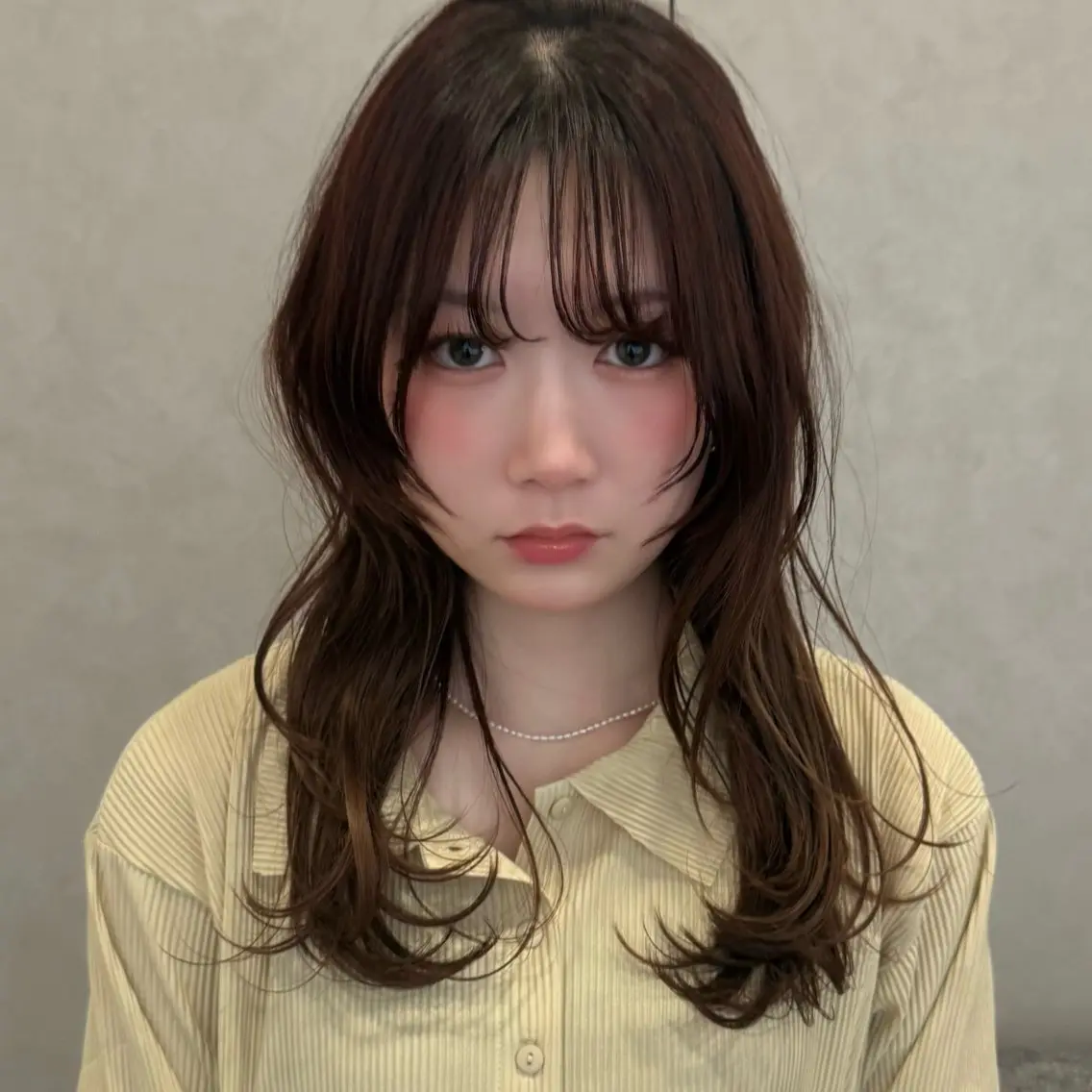 セミロング カラー ブリーチ ブリーチなしカラー 髪質改善 似合わせカット トリートメント カット トリートメント レイヤー/顔周り 透明感カラー🥂のヘアスタイル