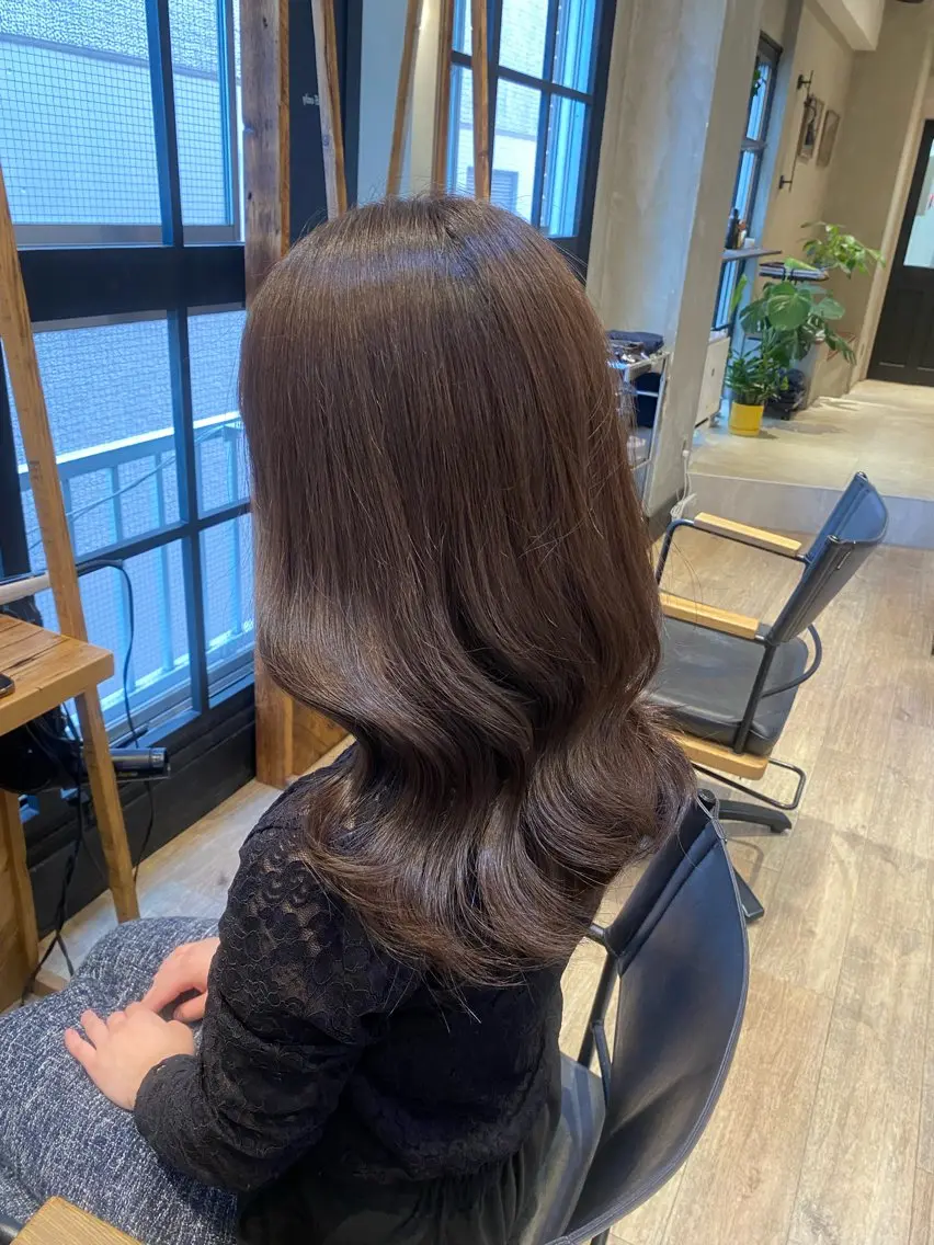 セミロング ヘアカラー トリートメント 新宿/顔周りカット +レイヤー=しずく♩のヘアスタイル