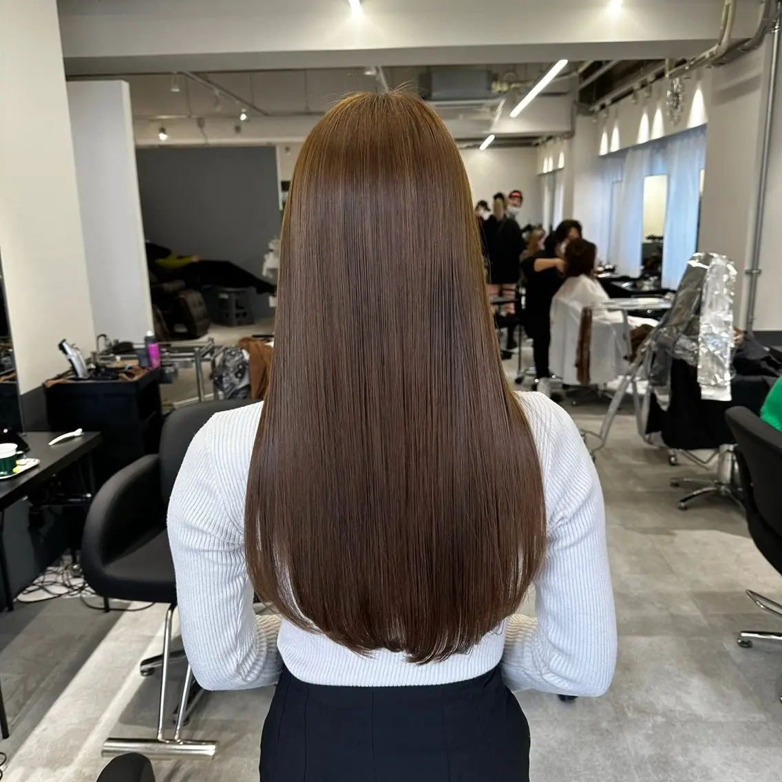 ロング 縮毛矯正 YUDAIブリーチ• カラー/心斎橋•難波のヘアスタイル