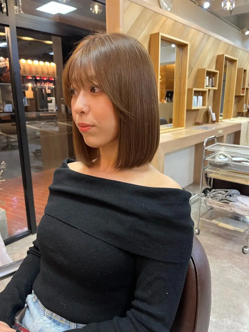カラー ベージュカラー オリーブベージュ ヘアカラー トリートメント CUEON./栁沼 光希のヘアスタイル
