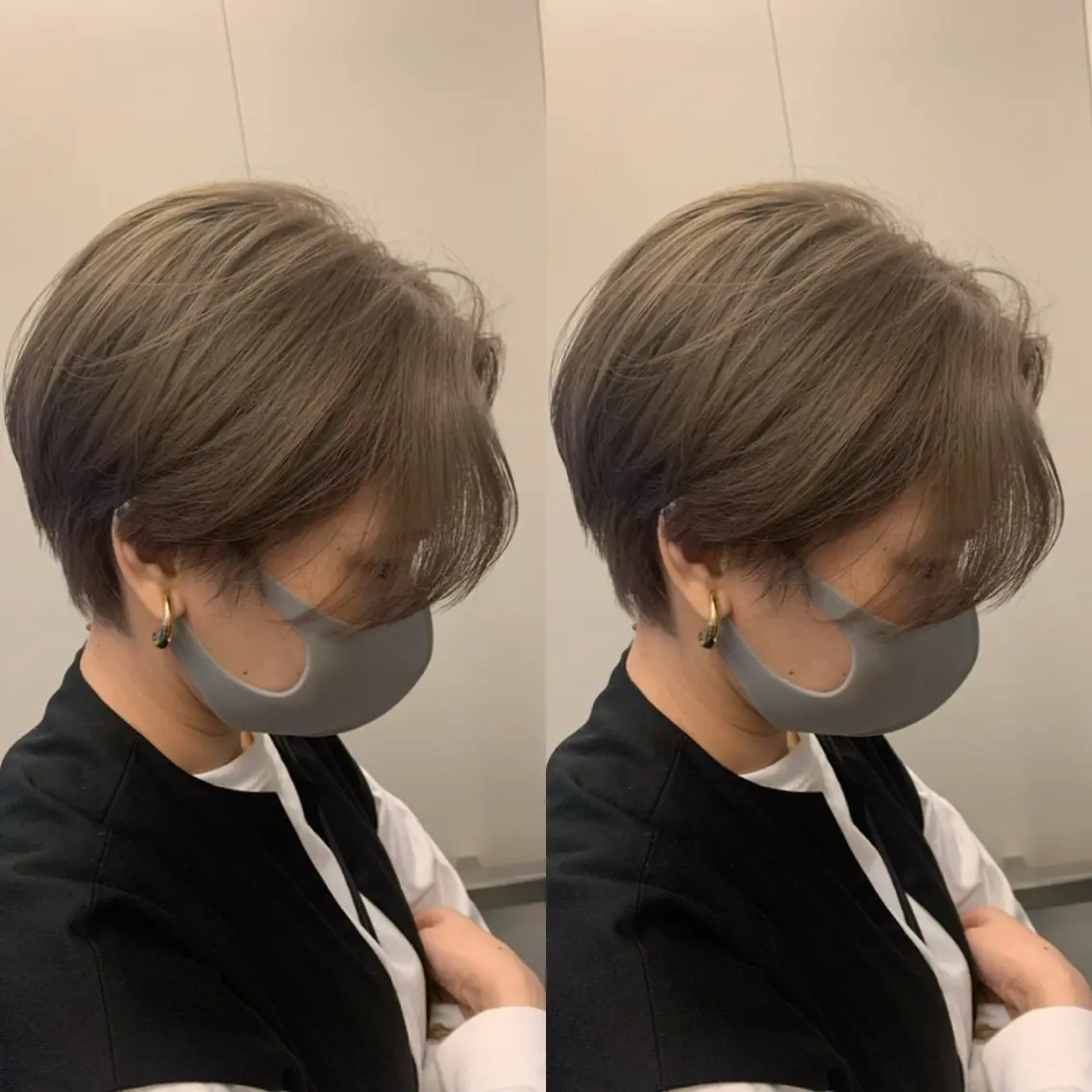 ショート カラー ヘアアレンジ カット ヘアカラー トリートメント kei🤎ベージュ /透明感カラー/博多のヘアスタイル