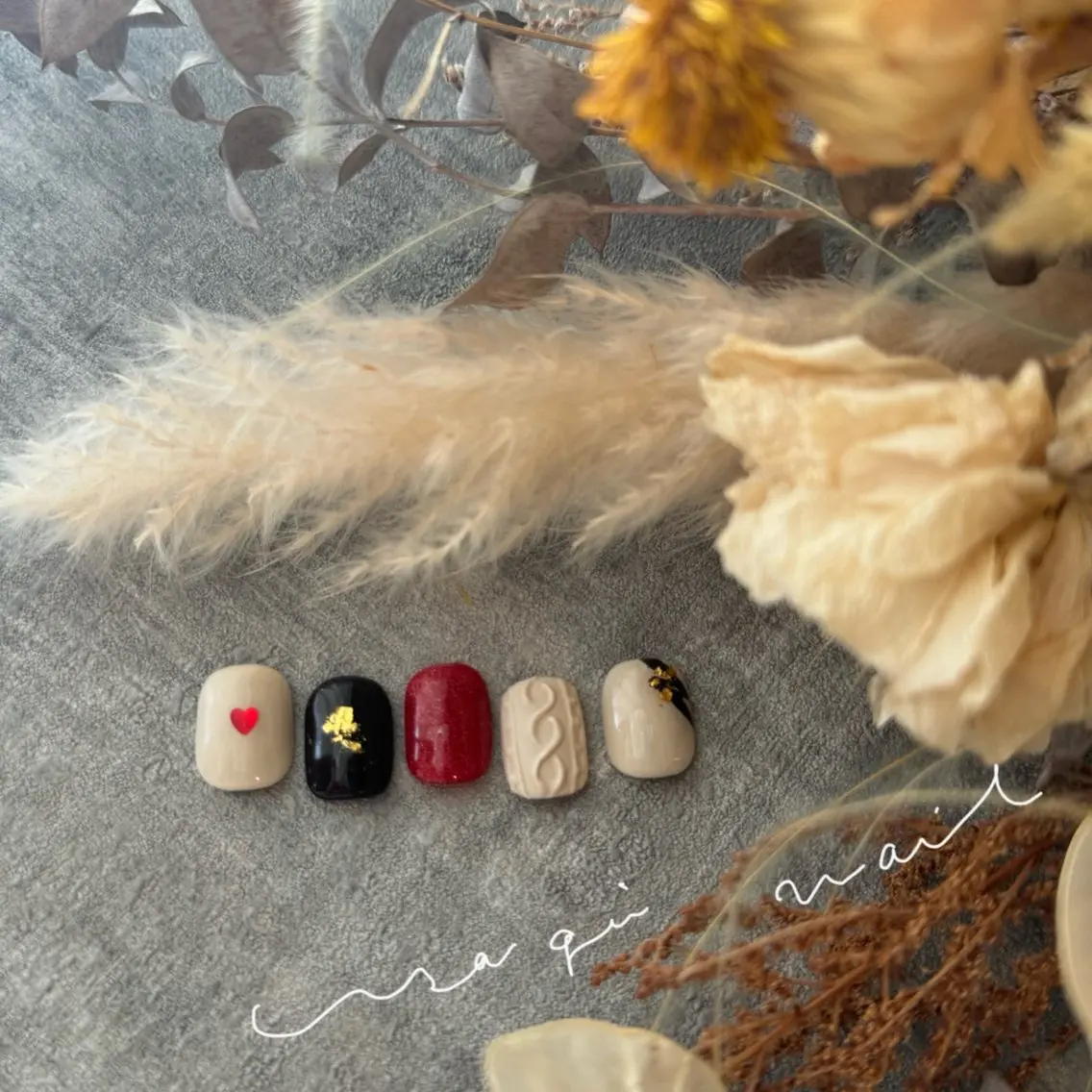 ネイル バレンタイン ハンドネイル usagi nailのネイルデザイン