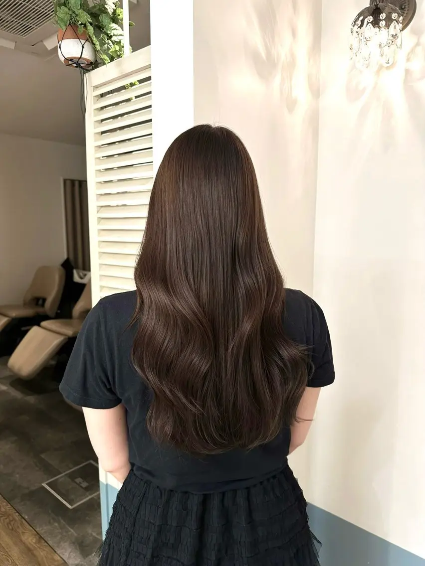 ロング カラー カット ヘアカラー トリートメント 安丸 結夏のヘアスタイル