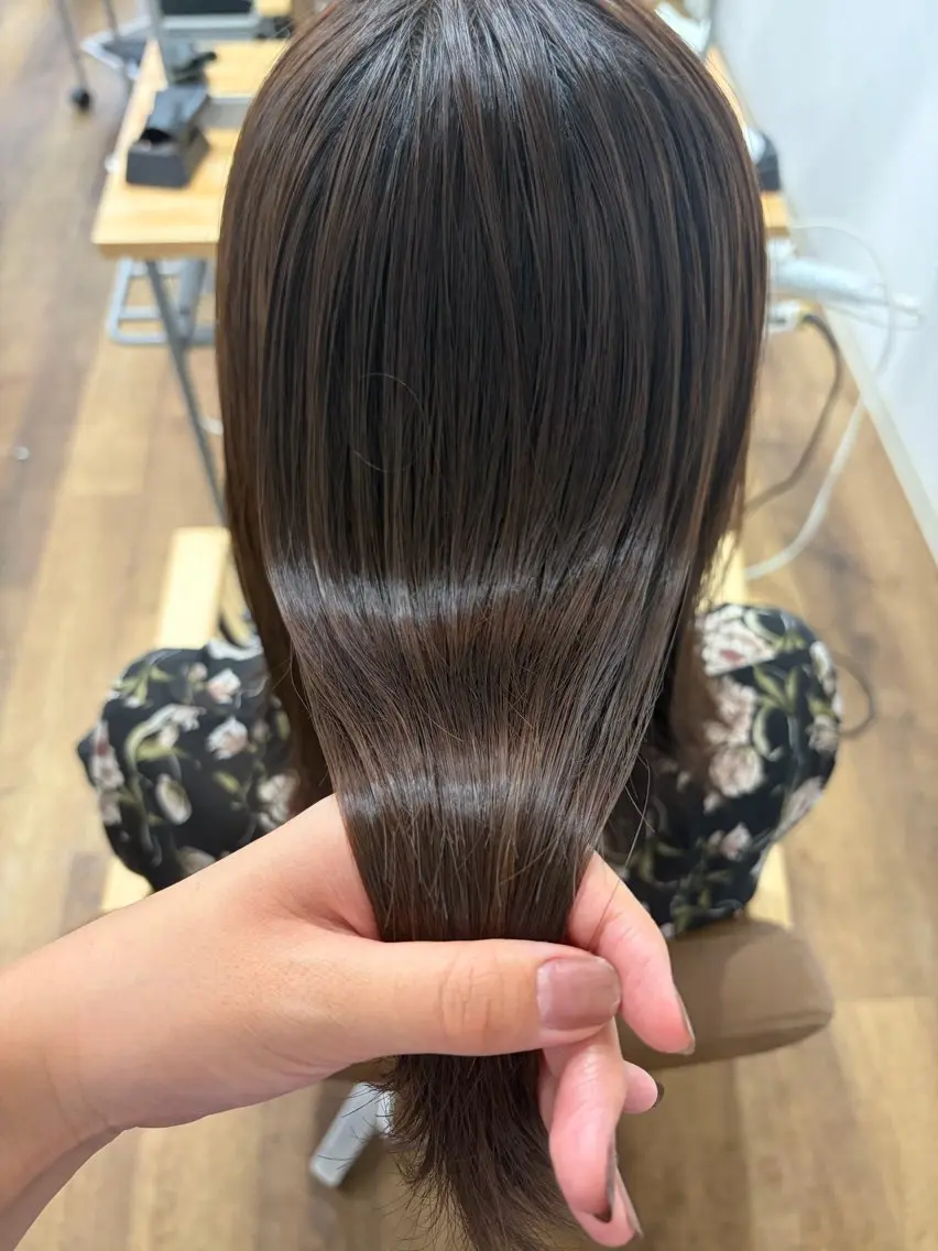 ミディアム 縮毛矯正 momoka YUC CA縮毛モデル募集中のヘアスタイル