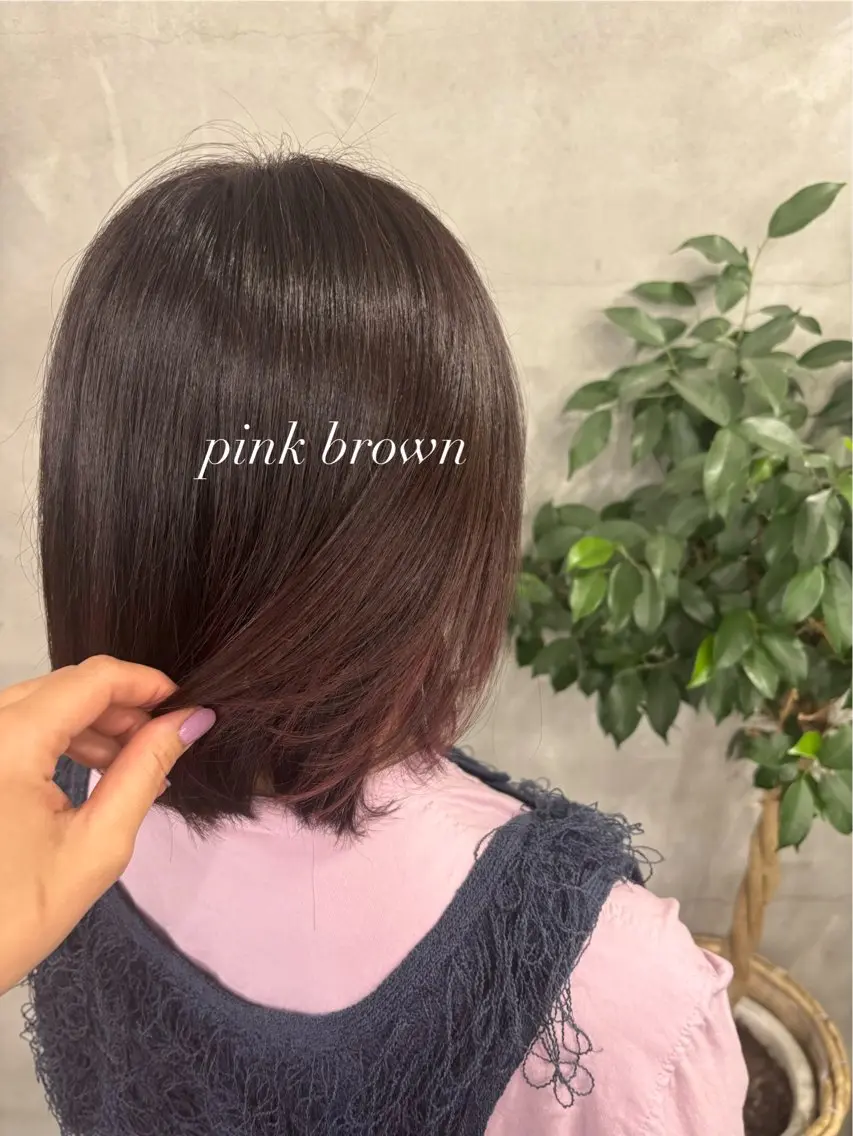 セミロング カラー ピンクカラー ✨透明感艶カラー ✨💍Yuri💍のヘアスタイル