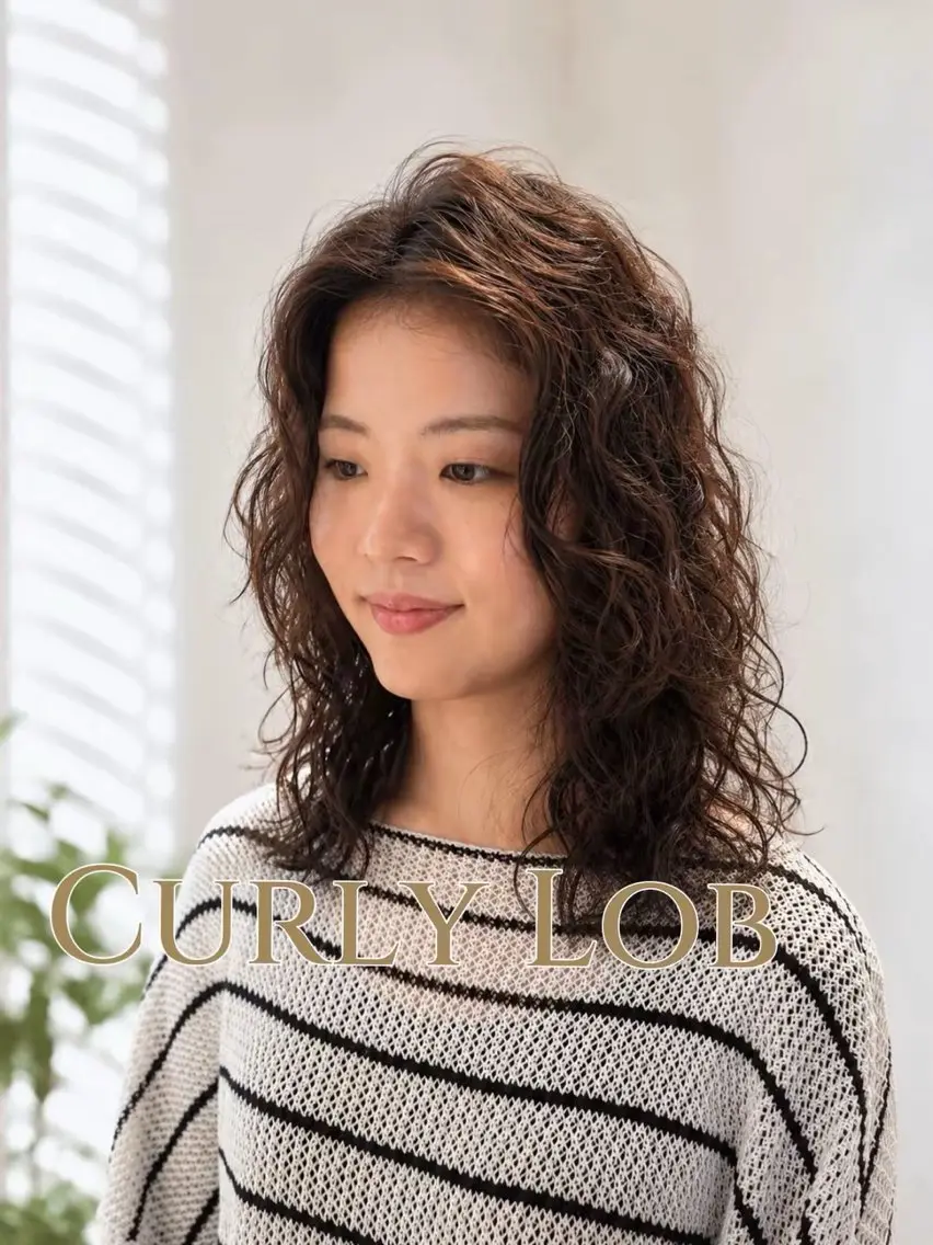 セミロング セミロングパーマ パーマ 似合わせレイヤー ‪ෆ‪.*艶髪補修のヘアスタイル