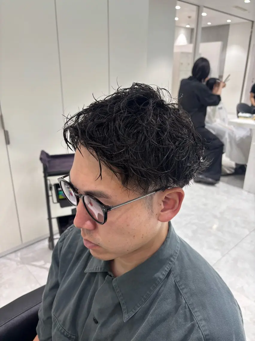 メンズ カット パーマ ヘッドスパ ヘアセット 銀座/ショート/ メンズ/HINOKIのヘアスタイル