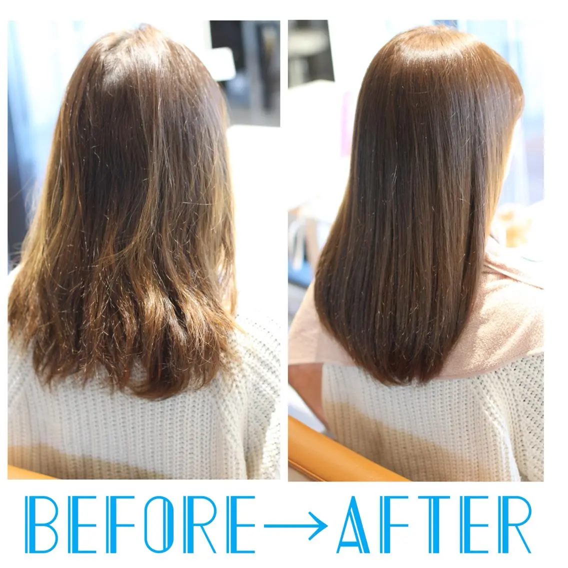 セミロング カラー ブリーチ トリートメント 髪質改善＆縮毛矯正 三上大地のヘアスタイル
