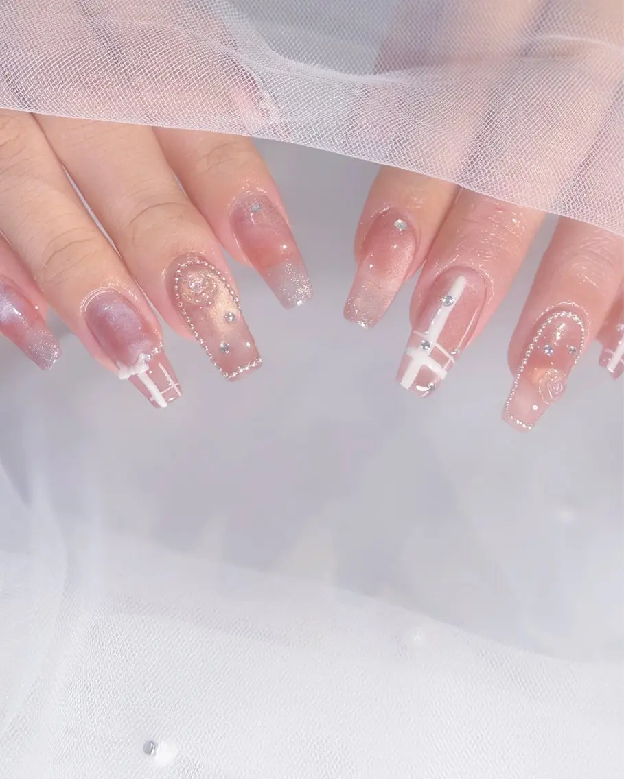 ネイル マグネットネイル リボン ハンドネイル Reauty Nailのネイルデザイン