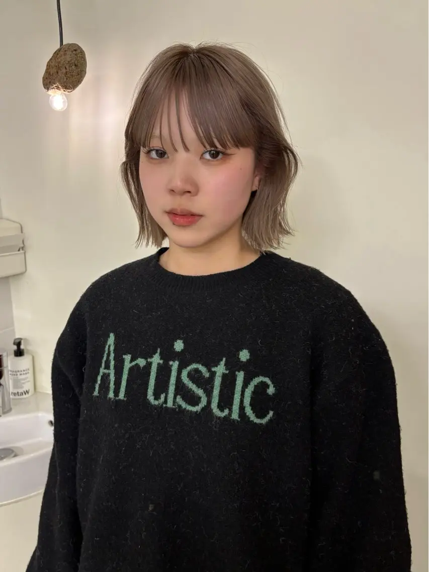 カラー ベージュカラー nappe🐏 栄／矢場町のヘアスタイル