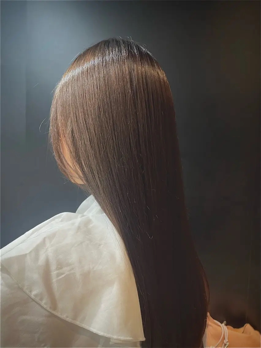ロング カラー ヘアカラー トリートメント 🎈ブリーチなし暖色 カラー/レッド/ゆいのヘアスタイル