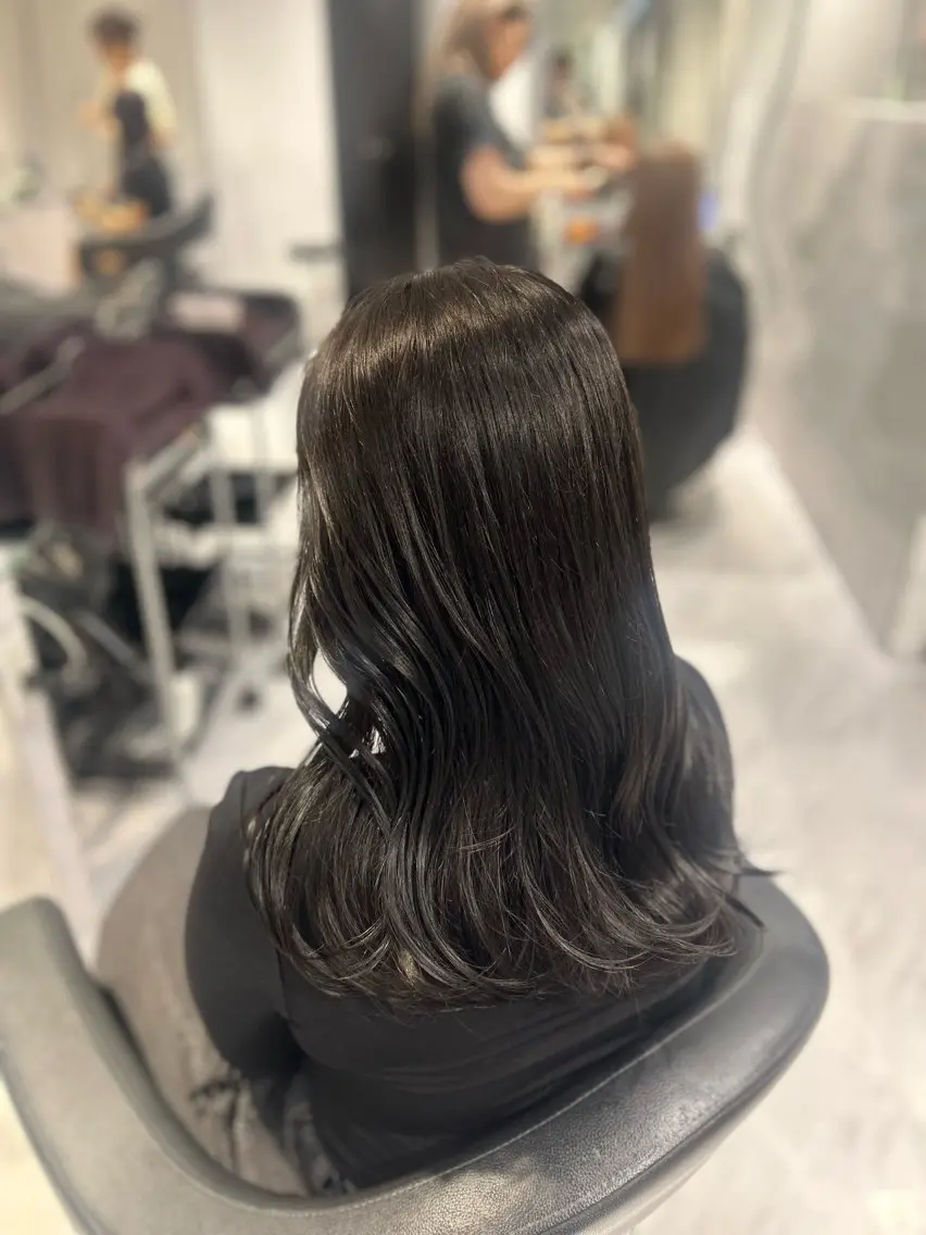 ロング カラー ヘアカラー トリートメント 表参道/透明感カラー /暗髪/ジュキヤのヘアスタイル