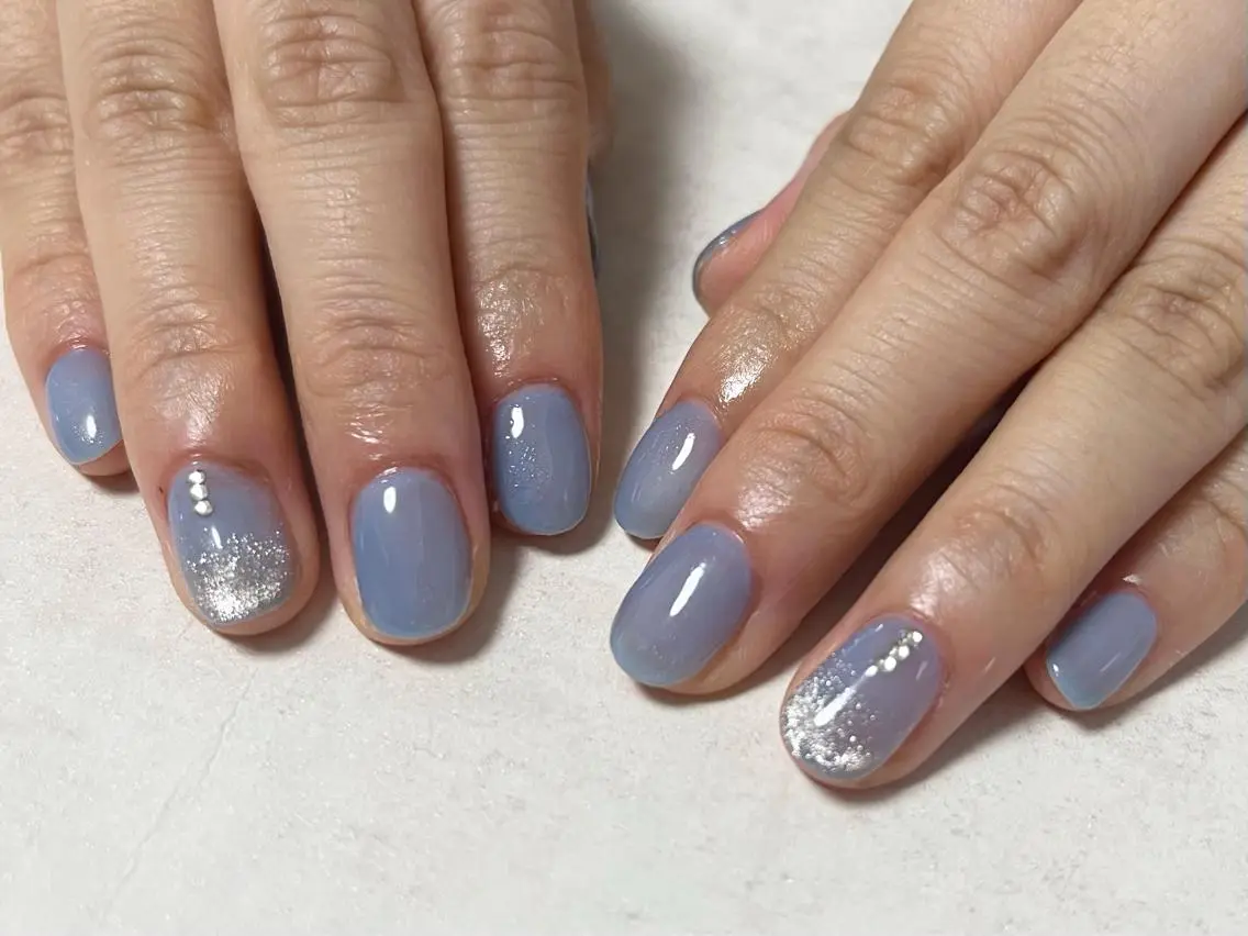 ネイル オーロラネイル フラワーネイル フットネイル フレンチネイル ジェルネイル mogunail &blowのネイルデザイン