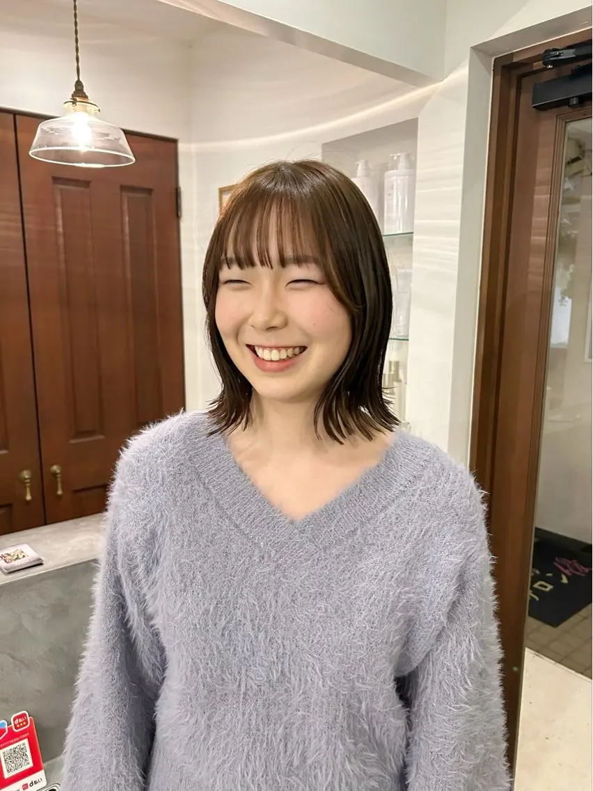 ショート 切りっぱなしボブ ボブ 谷澤 朋佳のヘアスタイル