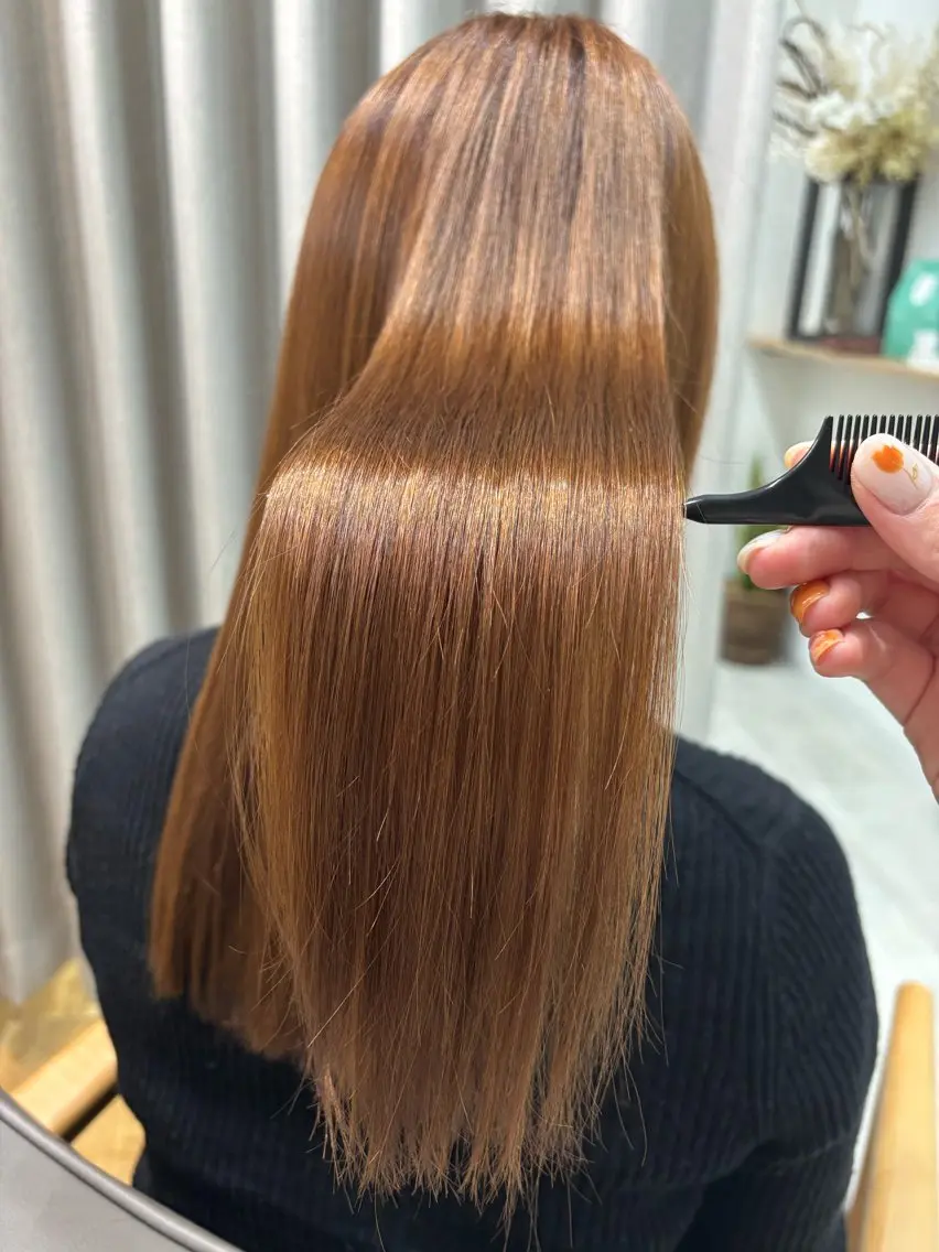 ロング カラー パーマ 酸性ストレート ストレートパーマ 🤍美髪縮毛/髪質 改善/池上夏凜🤍のヘアスタイル
