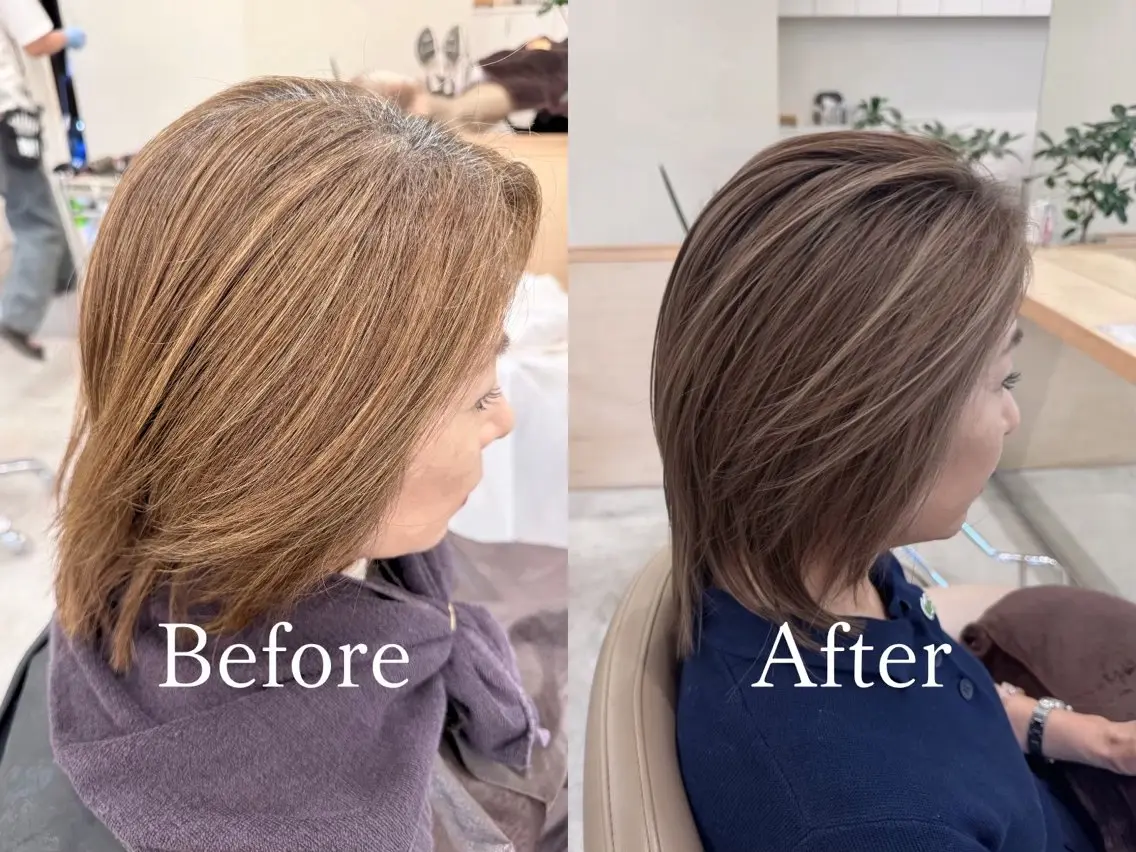 カラー ハイライトカラー ヘアカラー 藤本 豪海のヘアスタイル