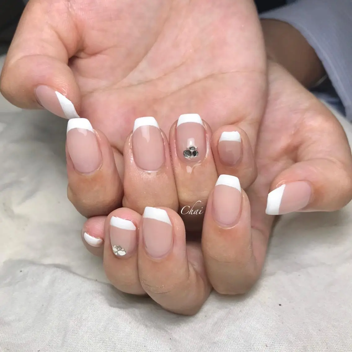ネイル ストーンネイル ハンドネイル chai nail _ai📍鶴橋/桃谷のネイルデザイン