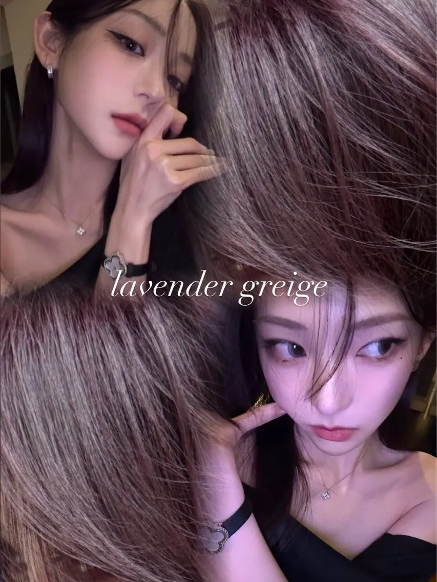 ロング カラー ヘアカラー トリートメント グレージュ/艶カラー 🎀nanakaㅤのヘアスタイル
