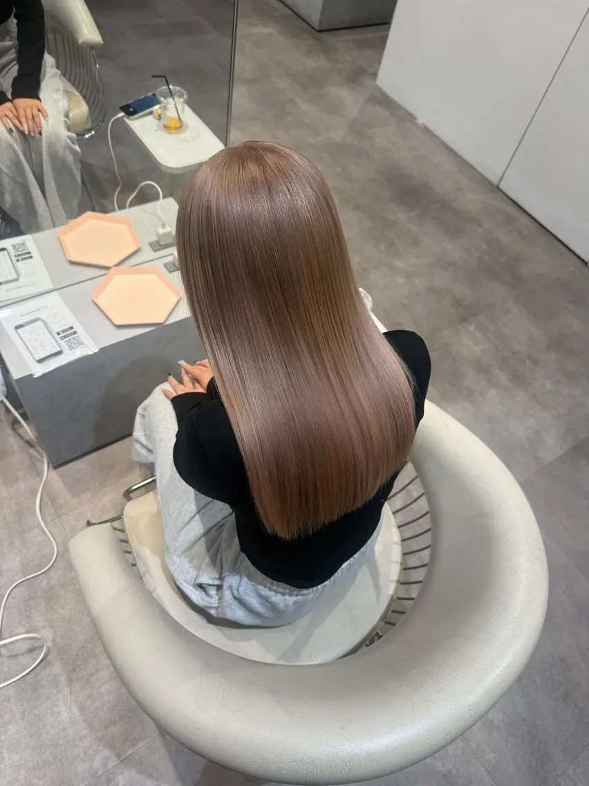 ロング カラー ベージュカラー ブリーチ ケアブリーチ 透明感カラー ピンクカラー カット ヘアカラー 💎透明感カラー特化 💎TAISEIのヘアスタイル