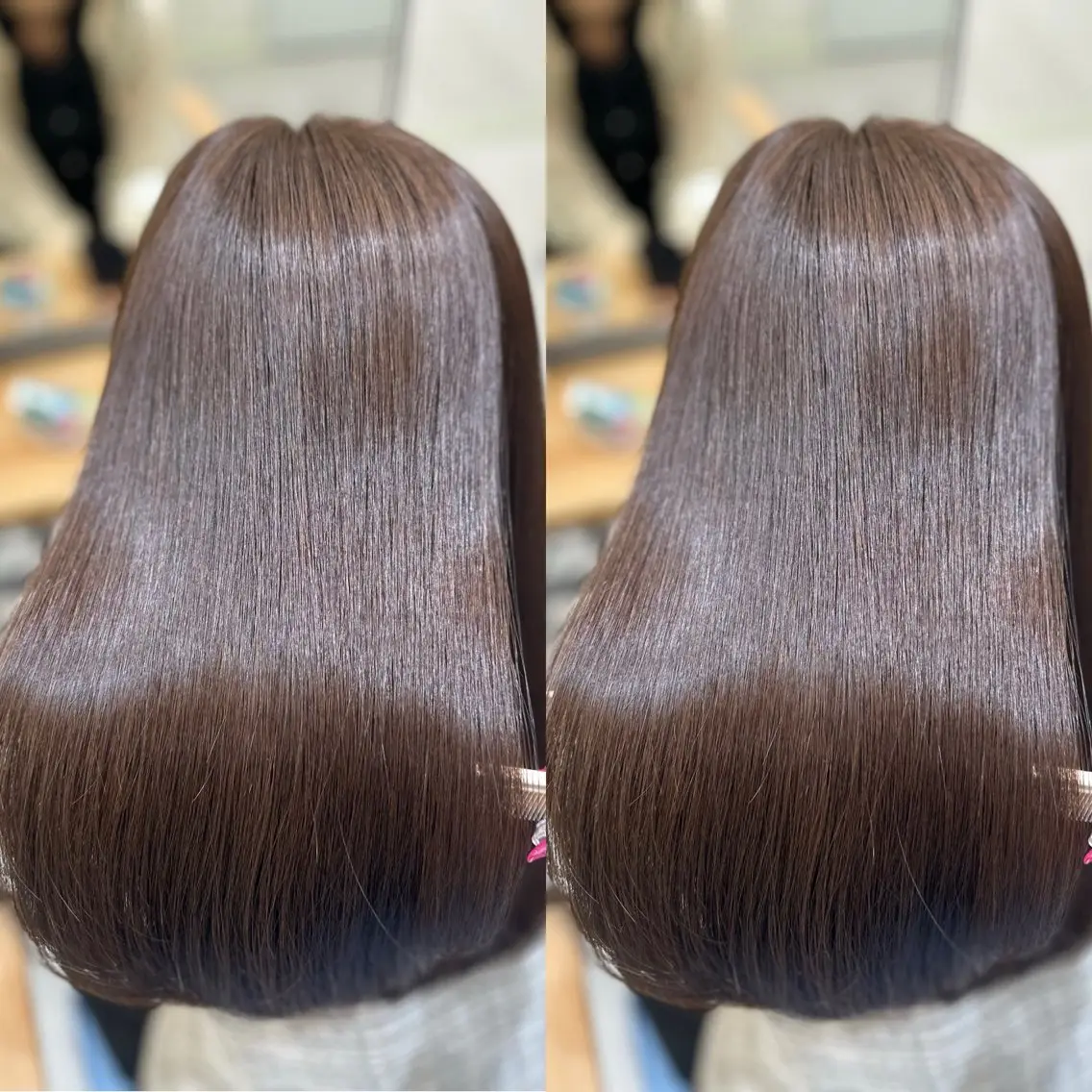 セミロング カラー 髪質改善🩵縮毛矯正 代々木/木下のヘアスタイル