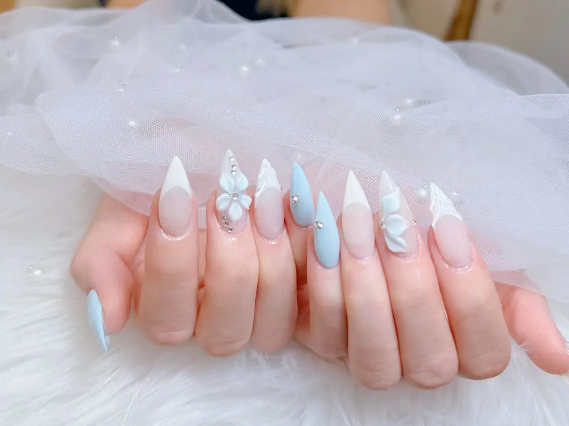 ネイル チークネイル 長さ出し フットネイル 韓国ネイル マグネットネイル ハンドネイル ハンドケア AN NAIL 高田馬場_HOAのネイルデザイン