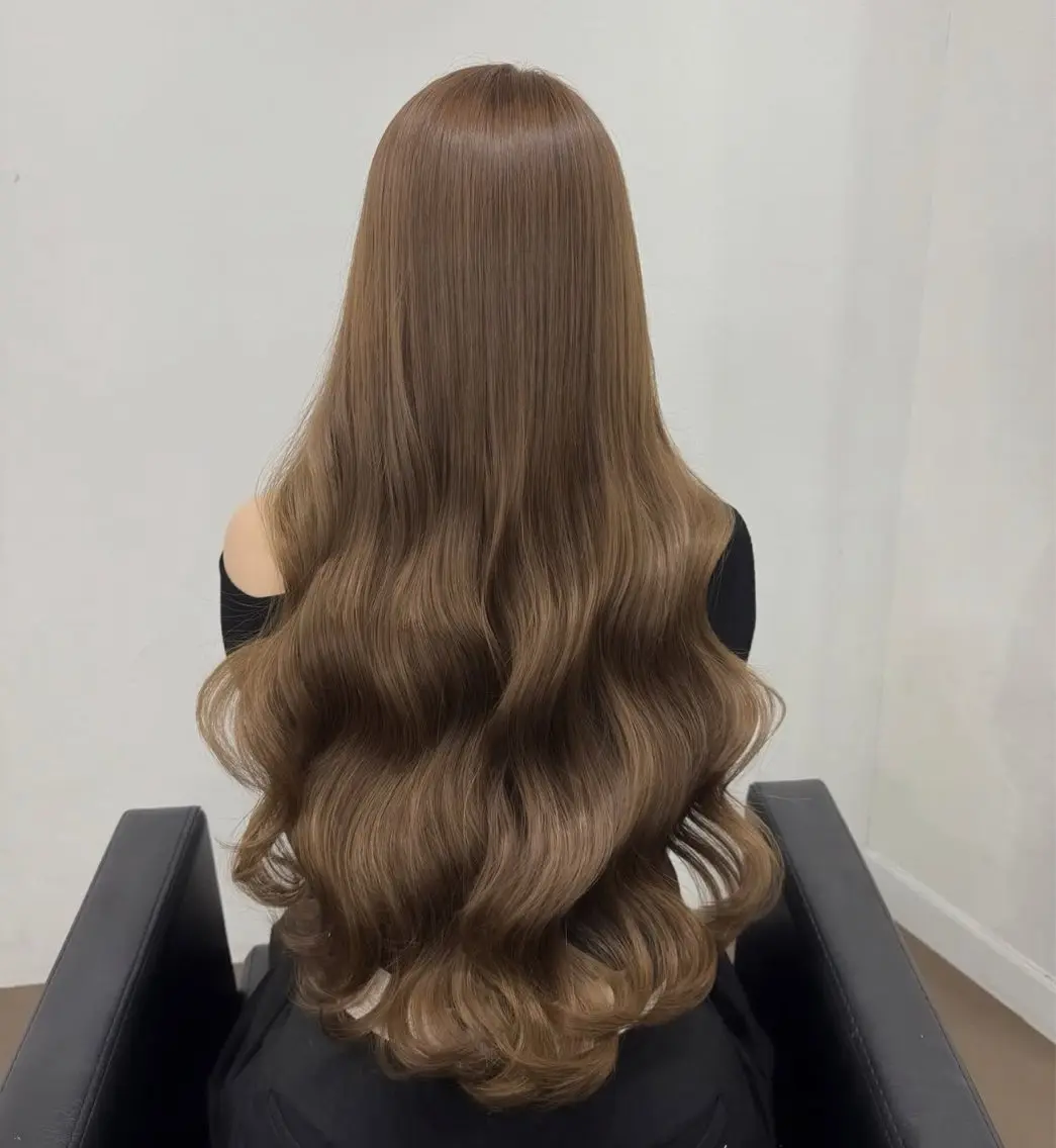 ロング カラー ヘアカラー トリートメント 川元 春奈のヘアスタイル