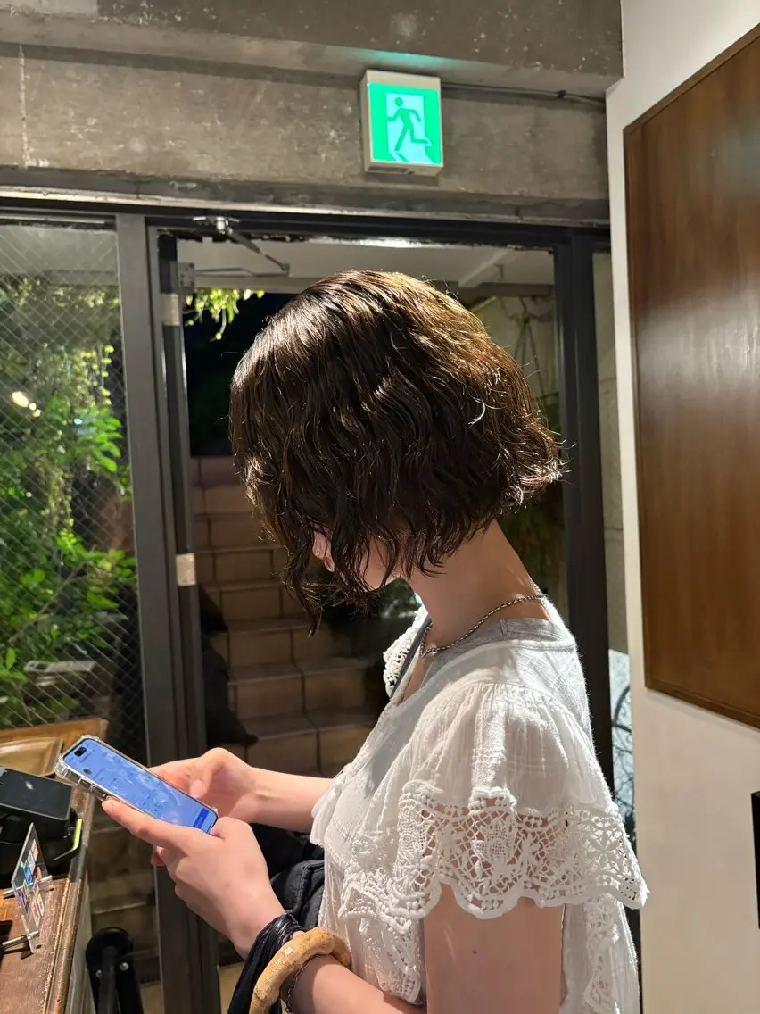ミディアム パーマ ミディアムパーマ パーマ パーマ×透明感カラー MIOのヘアスタイル