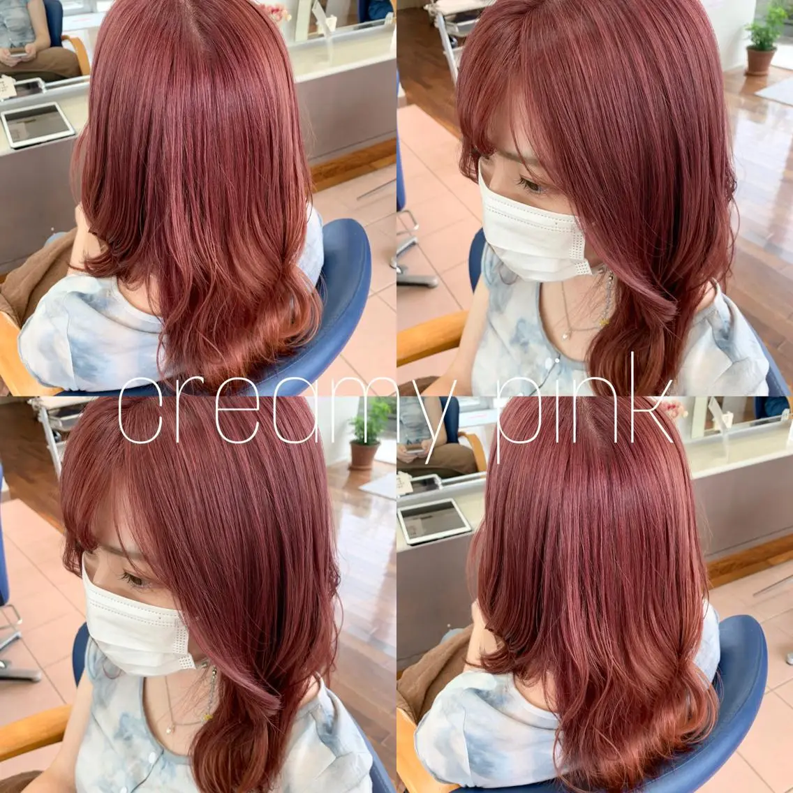 セミロング カラー ブリーチ 小澤 志穂のヘアスタイル