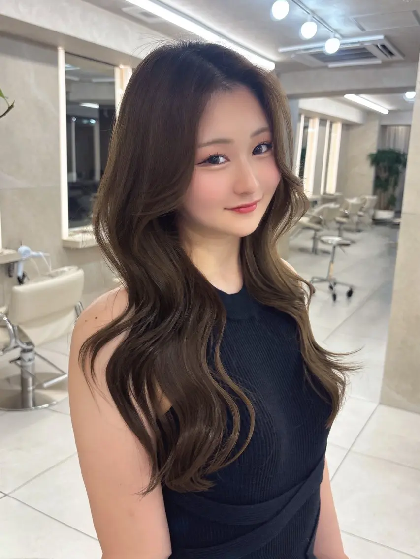 ロング 🍑韓国風レイヤー 🍑莉子のヘアスタイル