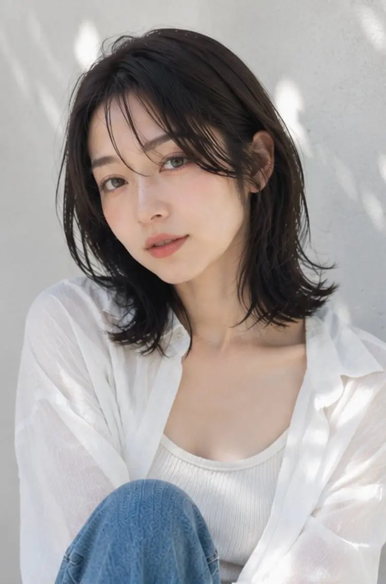 ミディアム カラー カット ヘアカラー トリートメント Garden 浅草蔵前のヘアスタイル