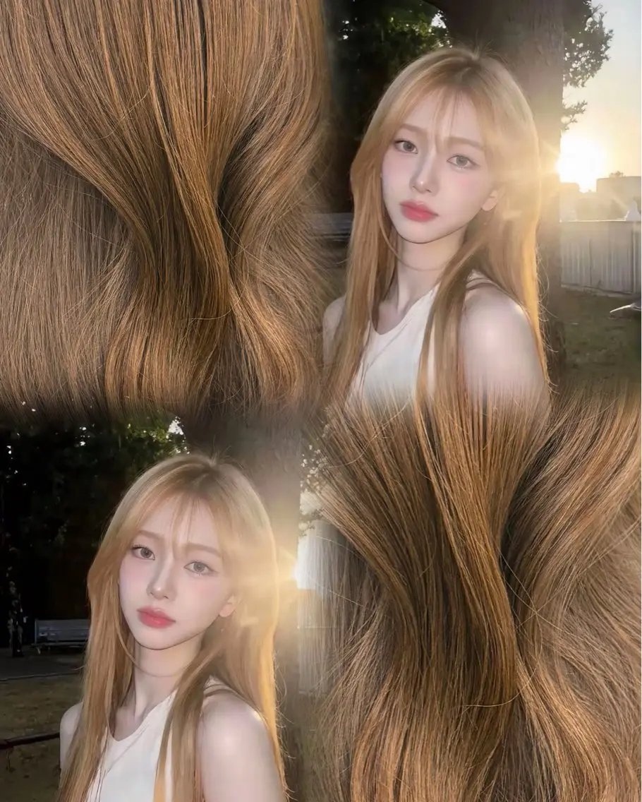 ロング カラー ヘアカラー 🧸レイヤー× ベージュ🥯カホ🍯のヘアスタイル