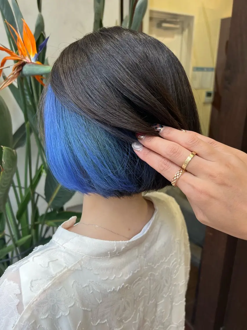カラー ブリーチ ブルーカラー ダブルカラー インナーカラー ヘアカラー トリートメント ヘッドスパ パーソナルカラー診断 できます 木曽 主博のヘアスタイル