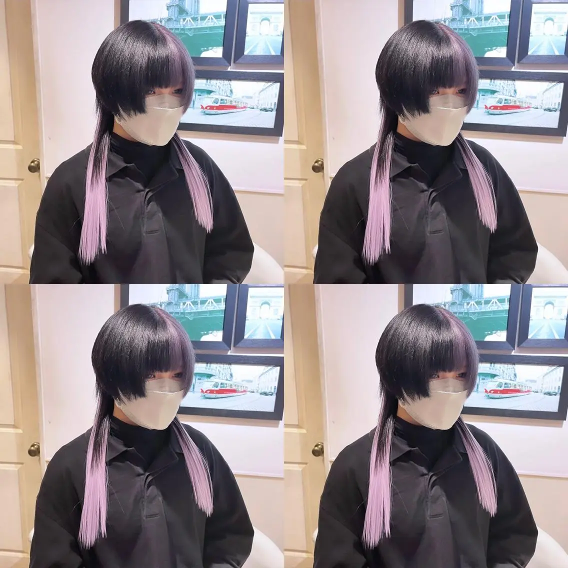 ミディアム カラー シールエクステ エクステ ウルフカット 🌟トップデザイナー 高橋🌟のヘアスタイル