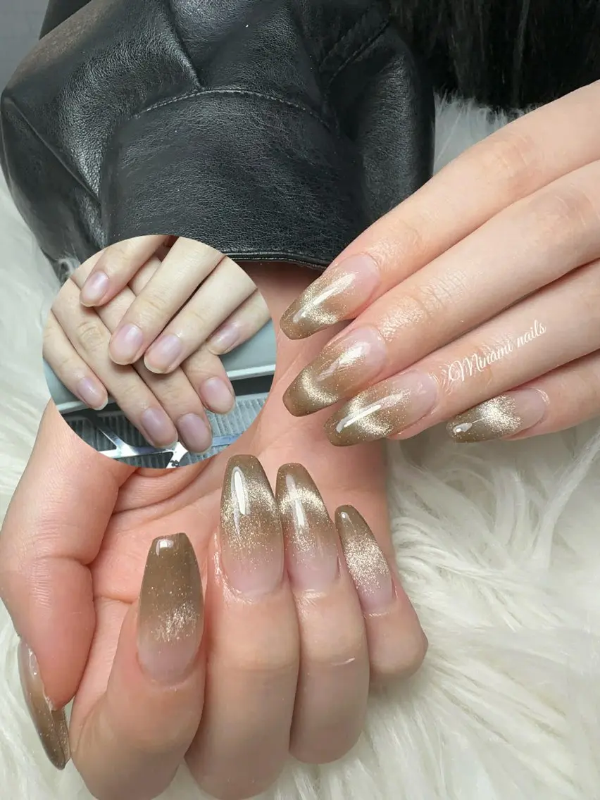 ネイル アートネイル オーロラネイル ガーリー キラキラネイル 韓国ネイル フットネイル Minami Nailsのネイルデザイン