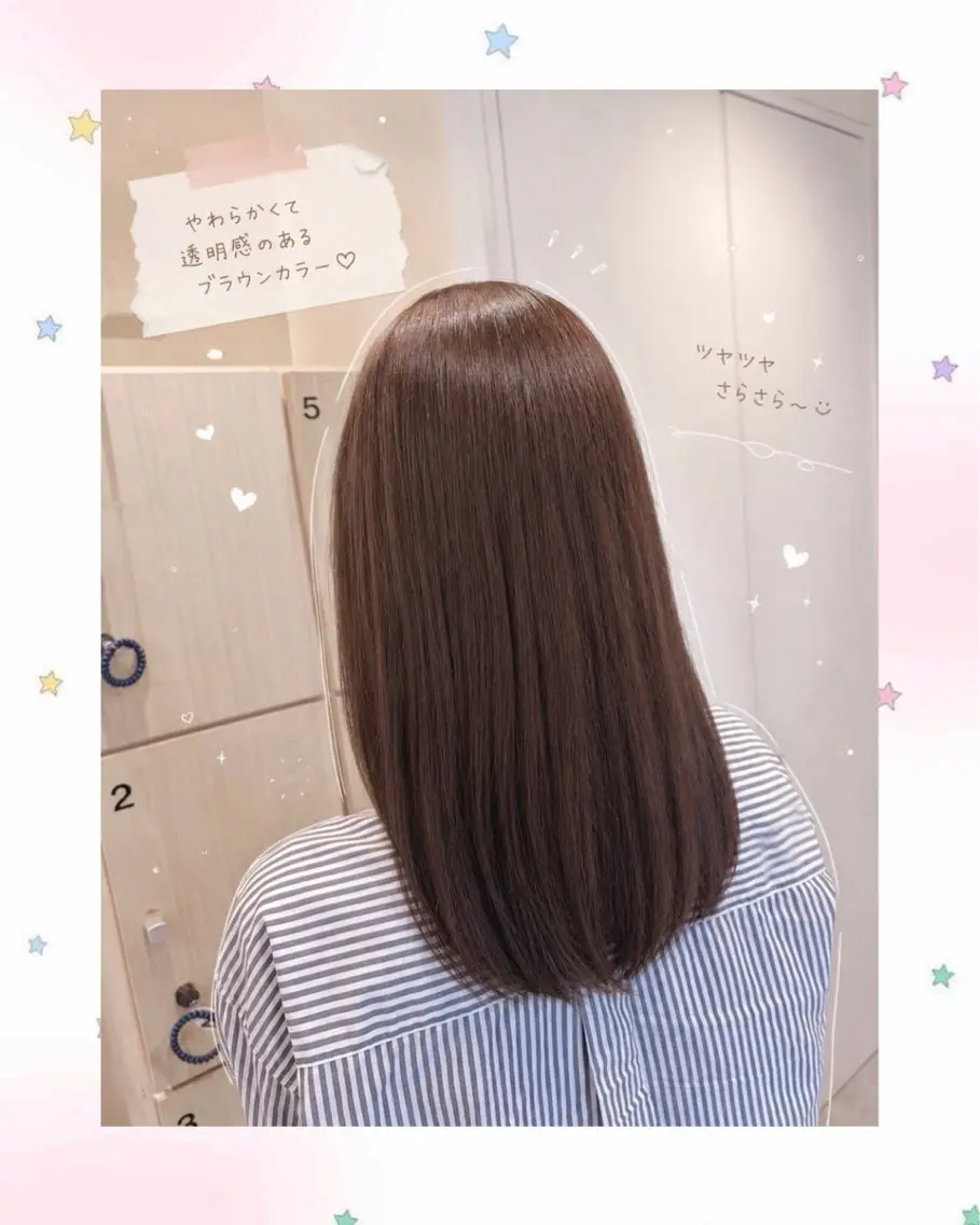 カラー ブラウンカラー 透明感カラー ヘアカラー WAKANA 唐人町/NOSHのマツエク・マツパデザイン