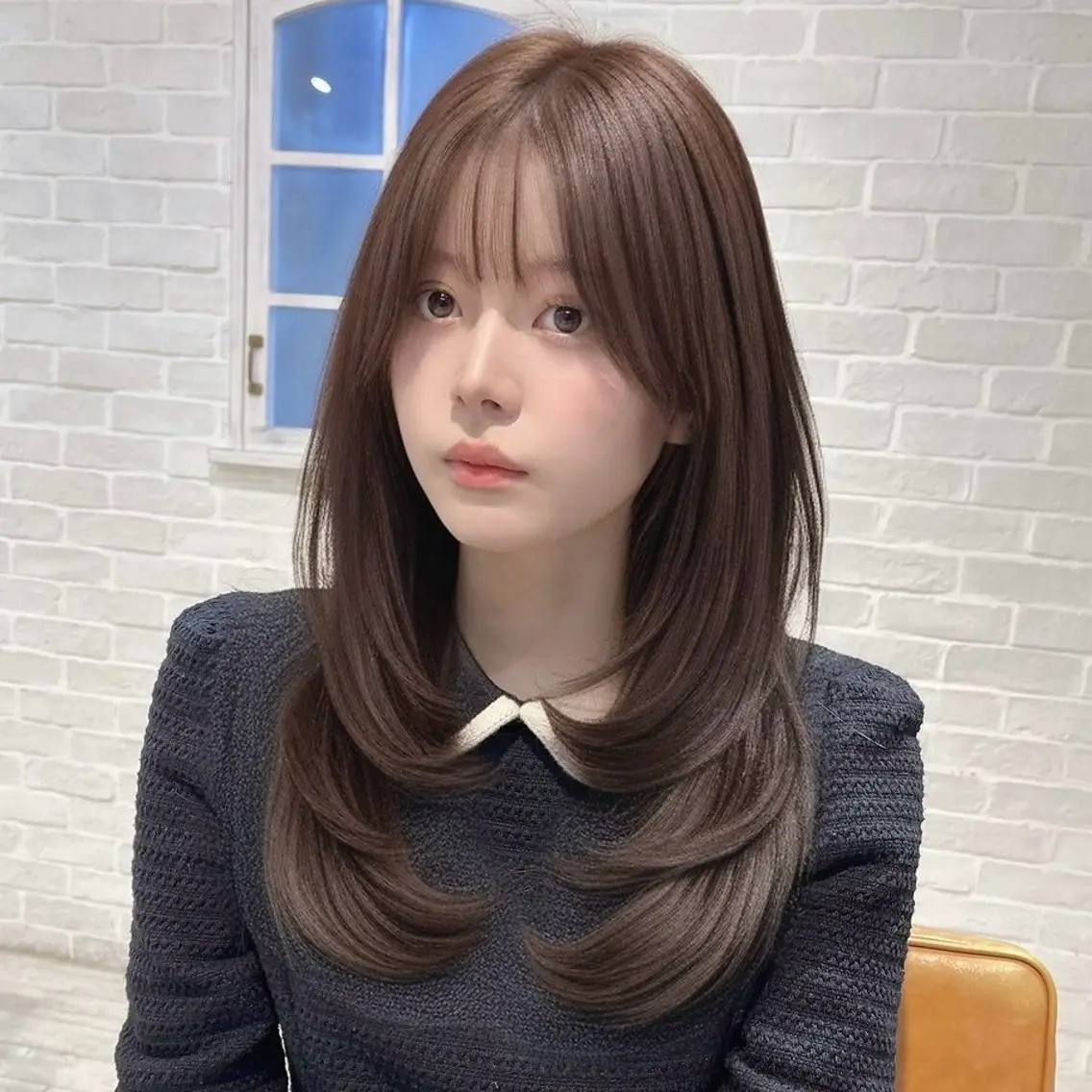 セミロング カット ヘアカラー トリートメント 中屋 光貴のヘアスタイル