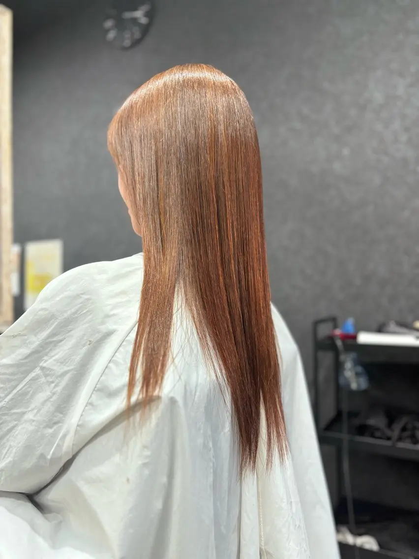 ロング ヘアカラー トリートメント 安田 恵のヘアスタイル
