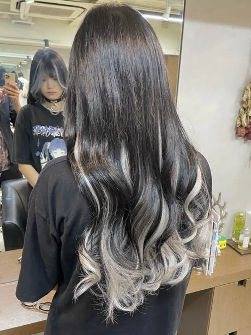ロング シールエクステ エクステ エクステ ｳｲｷ|羽エクステ |シールエクステのヘアスタイル