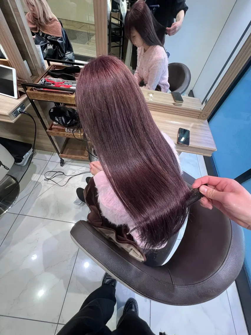 ロング カラー ヘアカラー トリートメント デザイン/ハイトーン 🐺ryuyaのヘアスタイル