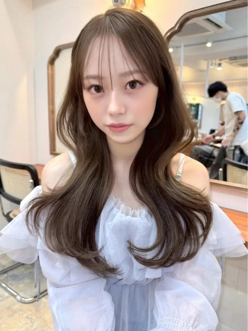 【透明感カラー】ブリーチなしダブルカラー+4stepトリートメントの写真